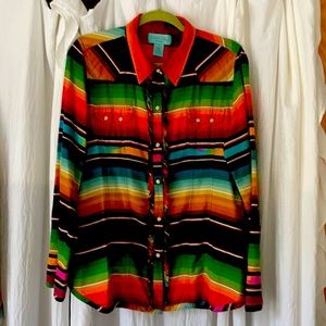 TASHA POLIZZA WESTERN RUFFLED SHIRT